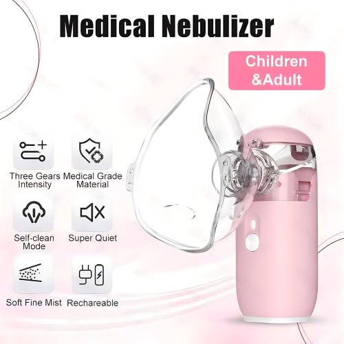 HealthVybe Compact Mini Portable Nebulizer for Medical Use – Lightweight, Travel-Friendly Design